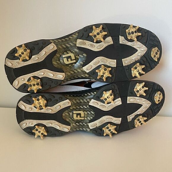 FootJoy Contour Mens Golf Shoes FJ White Brown Leather Size 10.5 Athletic - Picture 11 of 11